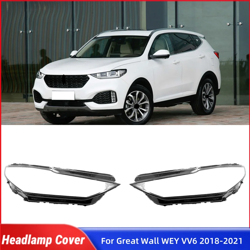 

For Great Wall WEY VV6 2018 2019 2020 2021 Accessories Lampshade Cover Headlamp Car Front Headlight Lens Cover Lights Shell