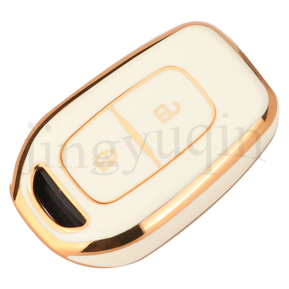 Jingyuqin 2/3 Buttons Soft TPU Car Key Case For Renault Kwid Traffic Symbol Dacia Sandero Logan Duster Fob Shell Cover Protector