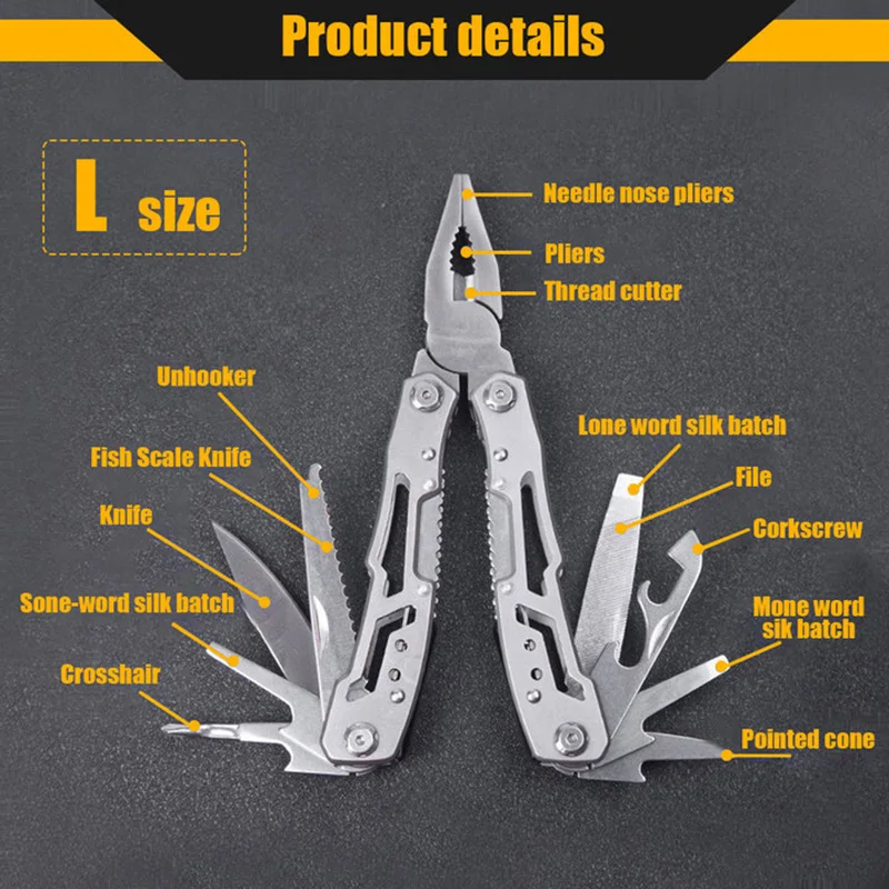 Multifunctionele Opvouwbare Tang Zakmes Tang Outdoor Camping Survival Hunting Tools Rvs Multi-Tool Zakmes