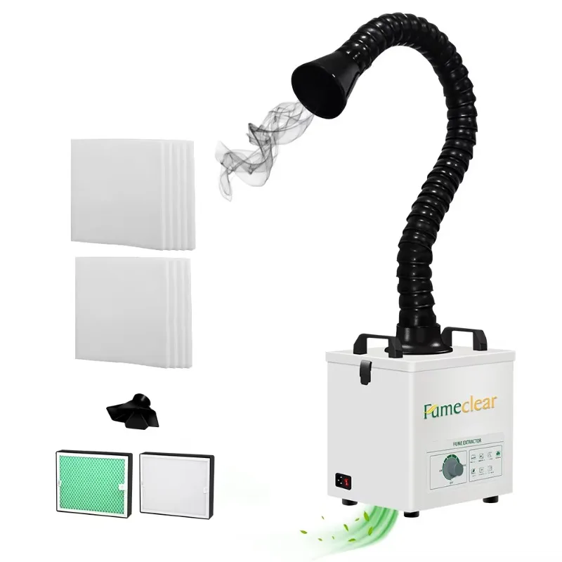 Coletor de pó portátil de 100 W e extrator de fumaça – para beleza capilar de salão de beleza
