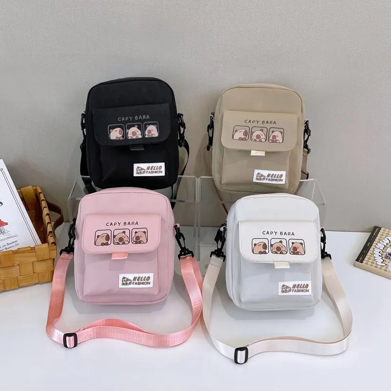 

Cute Capybara Printed oulder Bag for Women Student Travel Mobile Phone Bag Cartoon Fre Sle Single Strap Crossbody Bag