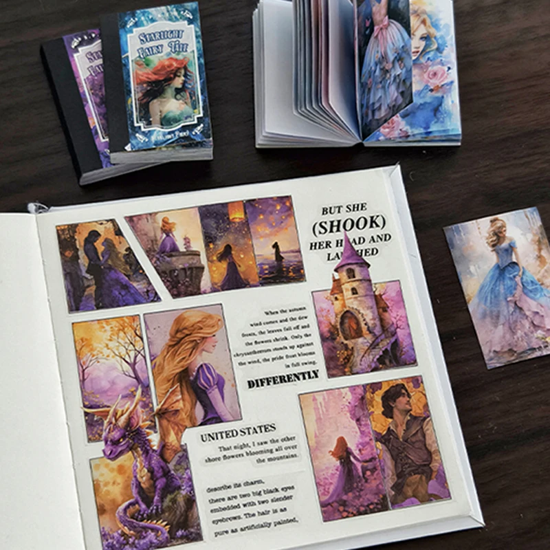 Mr Paper 150Pcs/bag Starlight Fairytale Book Series Sticker Bean Book Creative Stationery Stickers DIY Handbook Diary Laptop