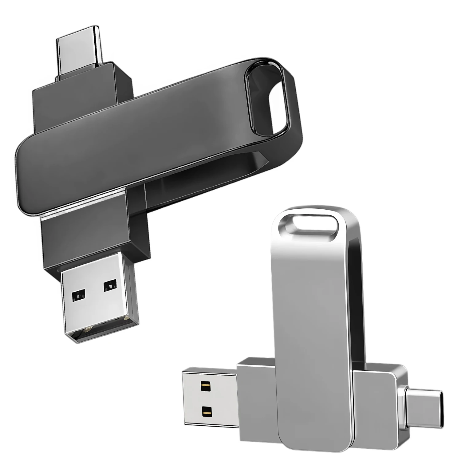 2 in 1 OTG USB 2.0 & usb-C Flash Pen Drive Memory Stick Usb2.0 flash disk 8GB 16GB 32GB 64GB 128GB Type C Pendrive free shipping