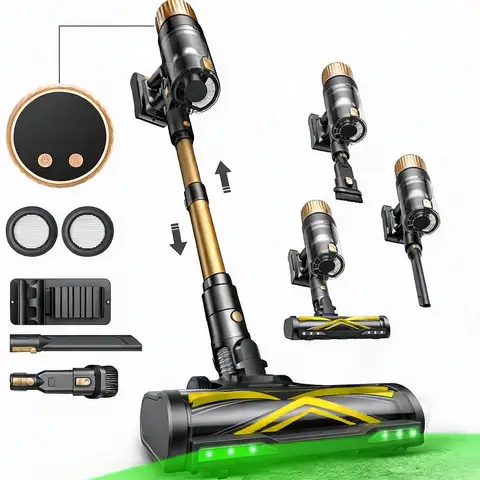Stick Vacuum Cleaner High-Quality Plastic 600W 60KPA 65Mins  Anti-Tangle Self-Standing All Seasons Universal