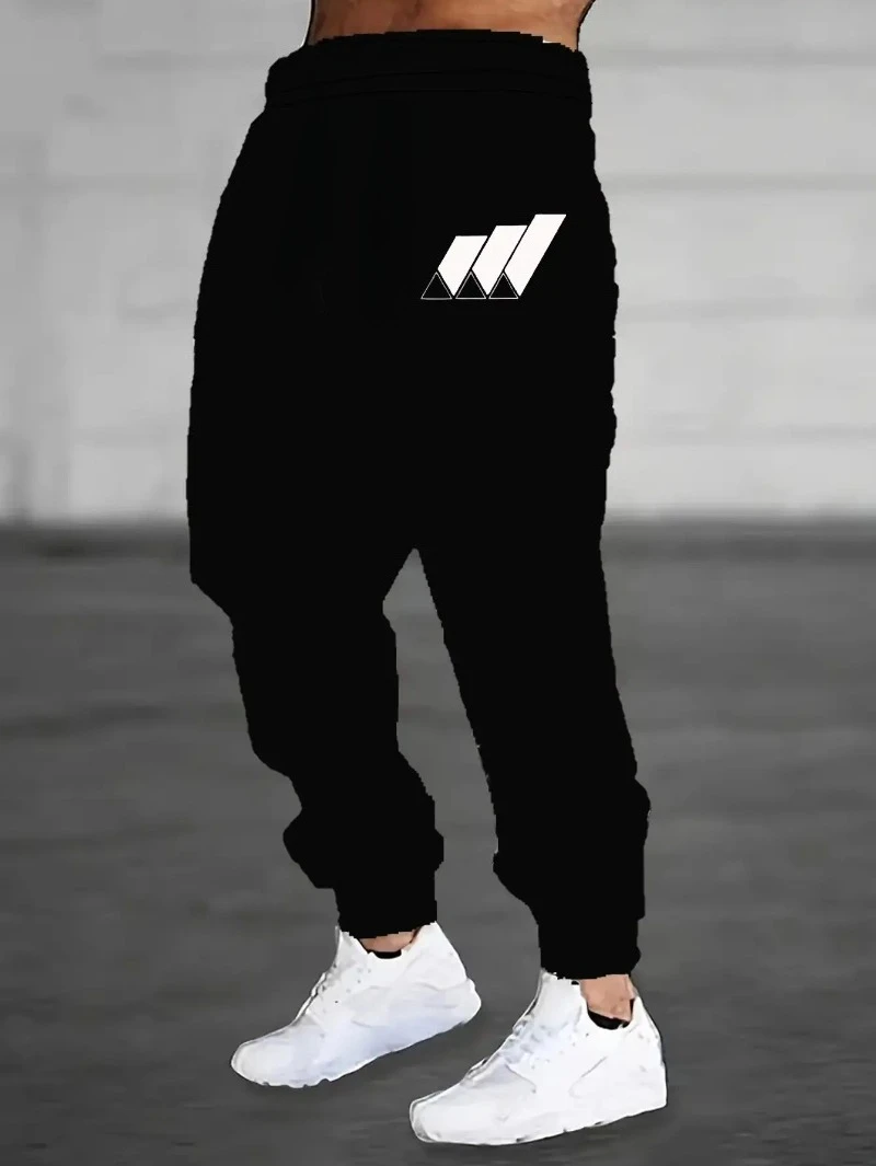 

2025 Autumn and Winter Mens Black White Athletic Joggers White Stripe Minimalist High-end Luxury Is for Both Men and Women Gym