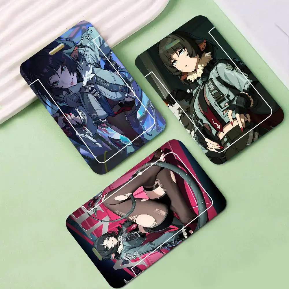Jane Doe Game Z-Zenless Z-Zone Z-Zero Black Lanyard Card Holders Student Meal Cards And Campus Ids School
