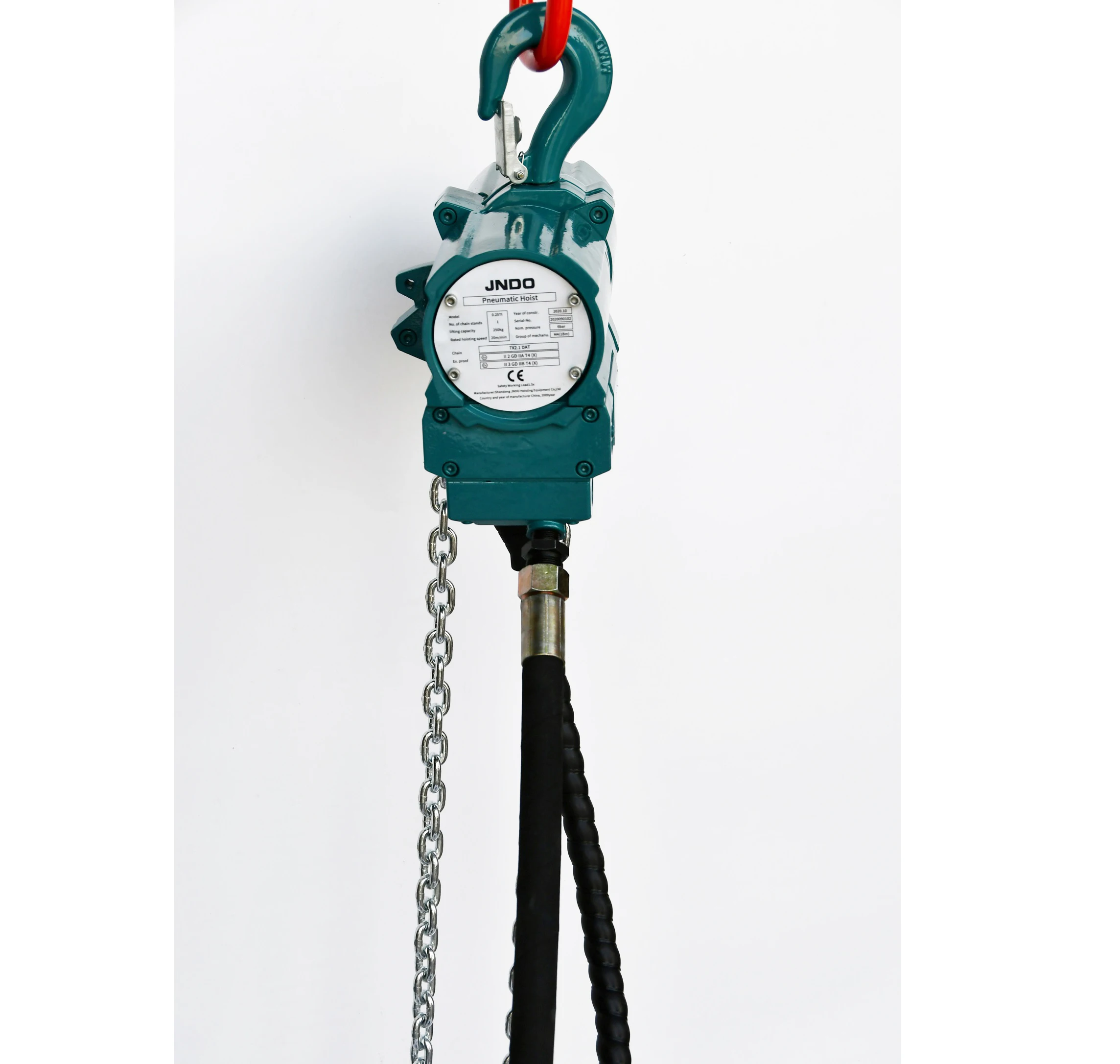 Air powered 3M lifting height 1Ton Pneumatic Air Chain Hoist pneumatic air chain hoist