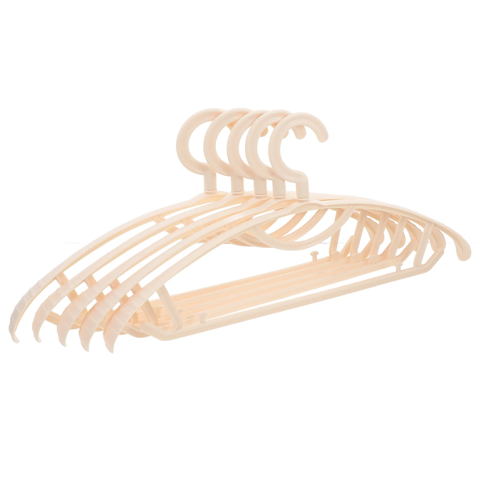 

5pcs Anti-Slip Strong Plastic Clothes Hangers Heavy Duty Coat Hanger for Closet Space Saving Clothing Organizer Home Hotel Use