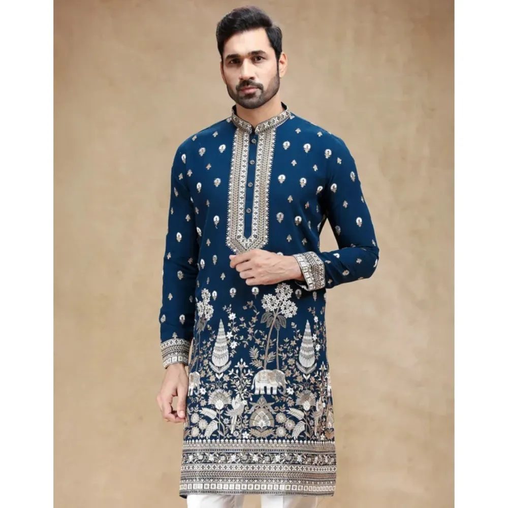 الرجال الإسلامية العربية المرقعة مخطط التطريز عيد مسلم رداء طويل جوبا عادية ثوب الرجال مسلم الإسلامية الرجال رداء #1