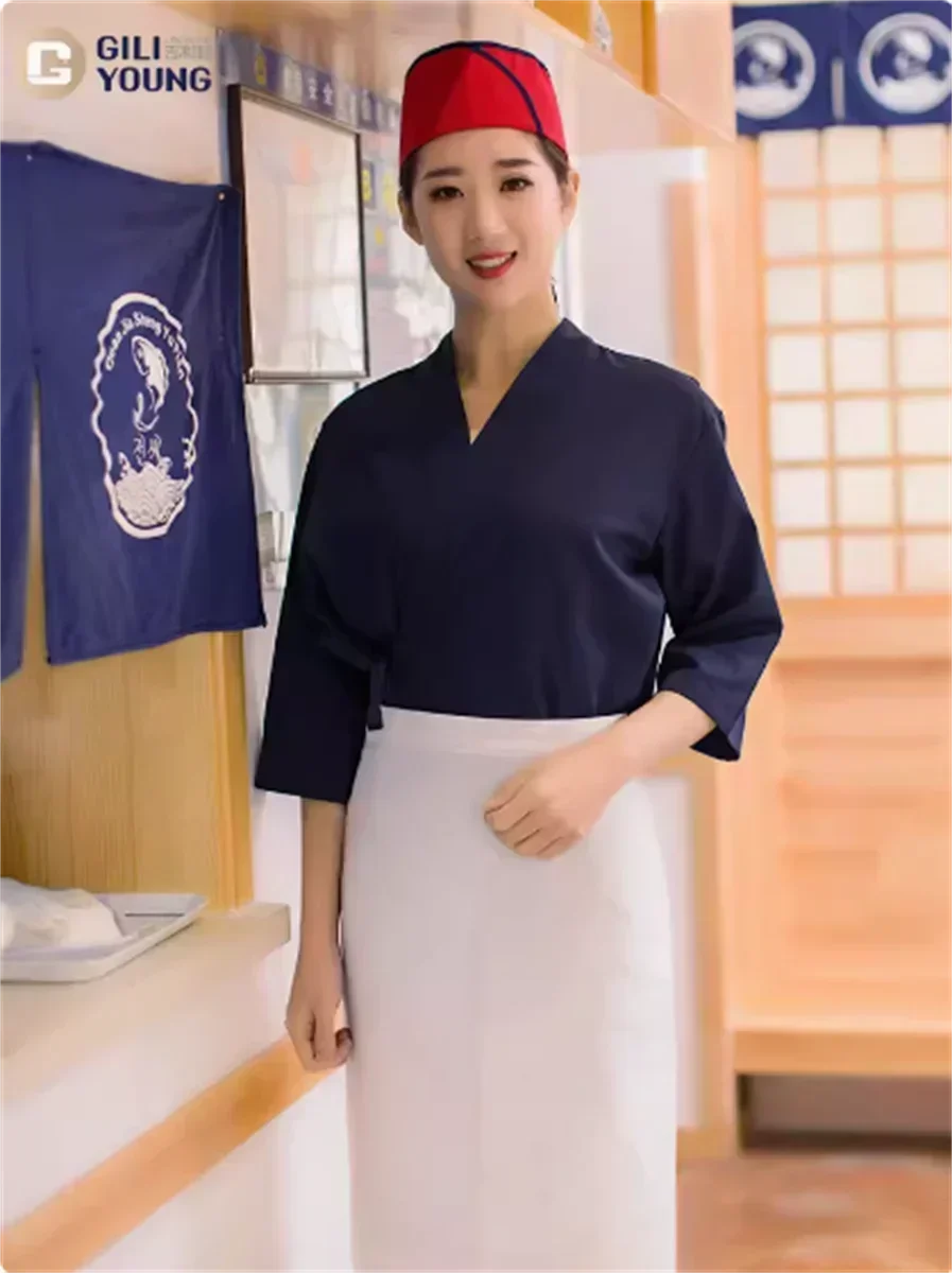 Restaurants à sushi japonais et vêtements de travail kimono