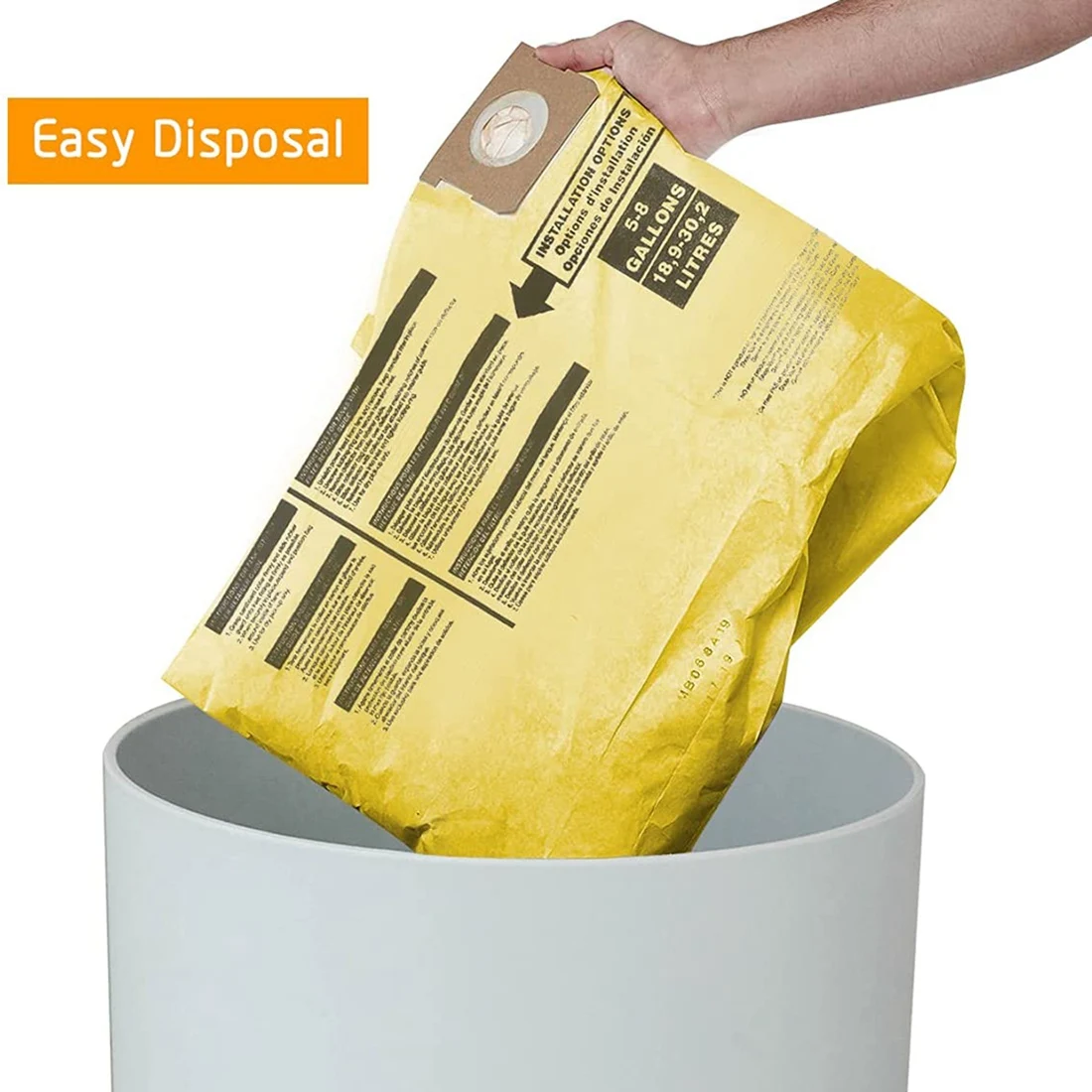 Sacchetti filtro antipolvere sottovuoto da 5 pezzi per aspirapolvere a secco da 5-8 galloni, 90661 906-61 9066100 90671 9067100, ecc