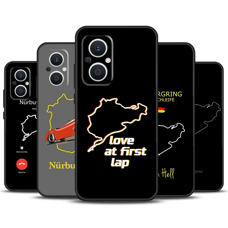 OPPO için yarış Motor spor Nurburgring durumda 8 8T 4Z 5Z 4 5 6 7 8 Lite 10 Pro OPPO bulmak X6 Pro X2 X5 Lite X3 Neo kapak