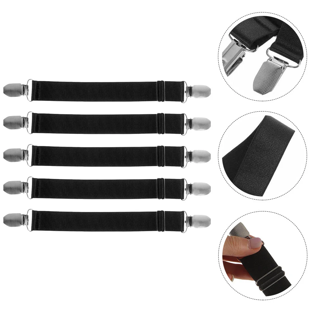 5 Pcs Boot Clips and Trouser Leg Pant Cuff Bike Bicycle Extender Strap Bands Elastic Cycling Accessories Ankle