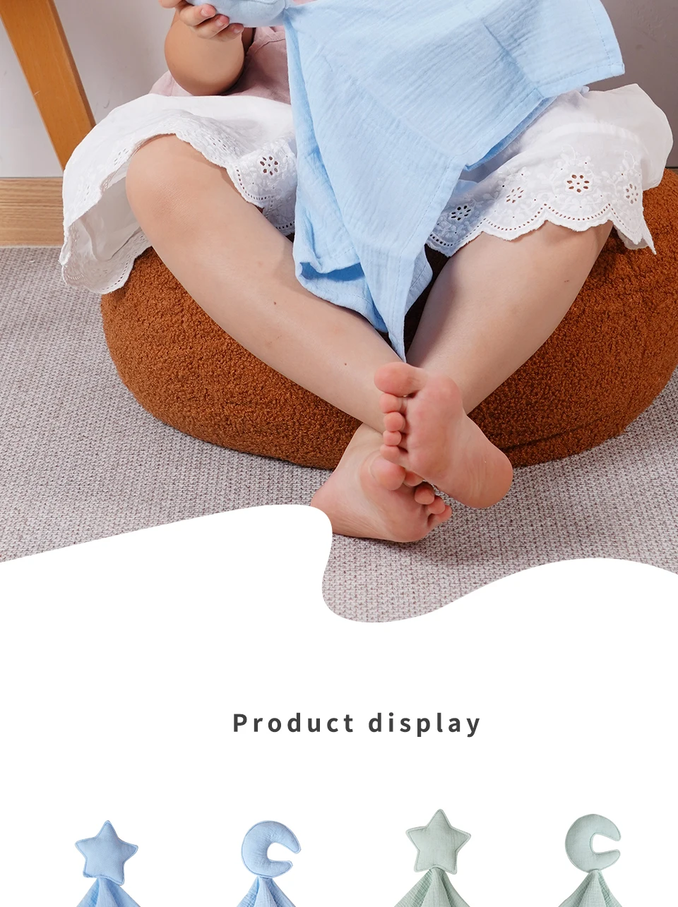 Baby Baumwolle Musselin Bequeme Decke Nette Katze Puppe Für Kleinkinder Kinder Schlaf Beschwichtigen Handtuch Kinder – Detail 6