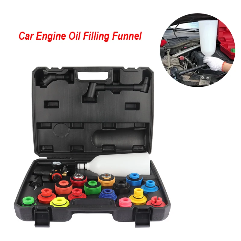 

8/15/20Pcs/Set Car Engine Oil Filter Funnel Adaptor Opening Filling Filler Set Tool Swivel Offset Car Accessories Refueling Tool