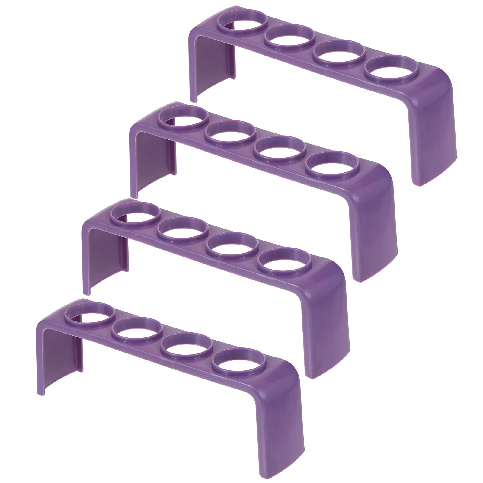 4 Pcs Test Tube Rack Shelf Holder Teaching Aids 17X6X4CM Laboratory Stands Plastic