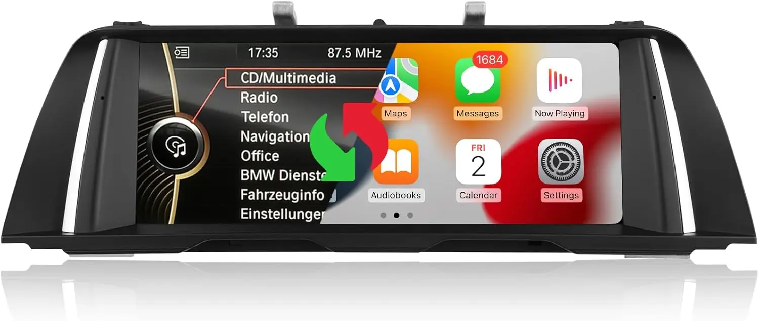 

Wireless CarPlay Android Auto for BMW 5 Series F10 F11 (2011-2012) with CIC System 10.25 inch Touch Screen Upgrade Factory Car R