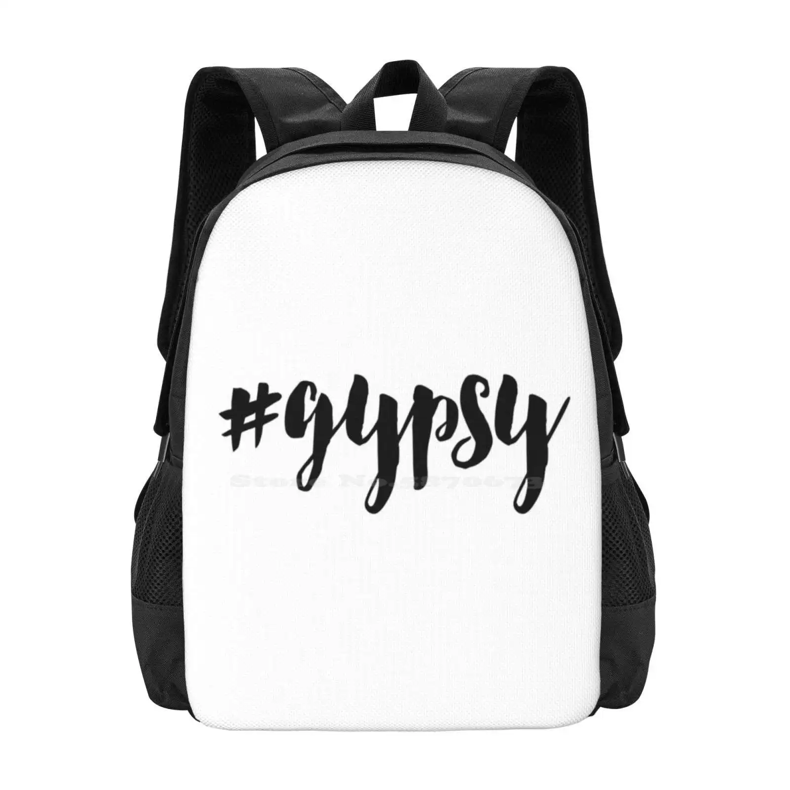 #Gypsy Pattern Design Laptop Travel School Bags Hashtag Gypsy Soul Funny Flirty Girly Sassy Free Spirit Gypsy Life