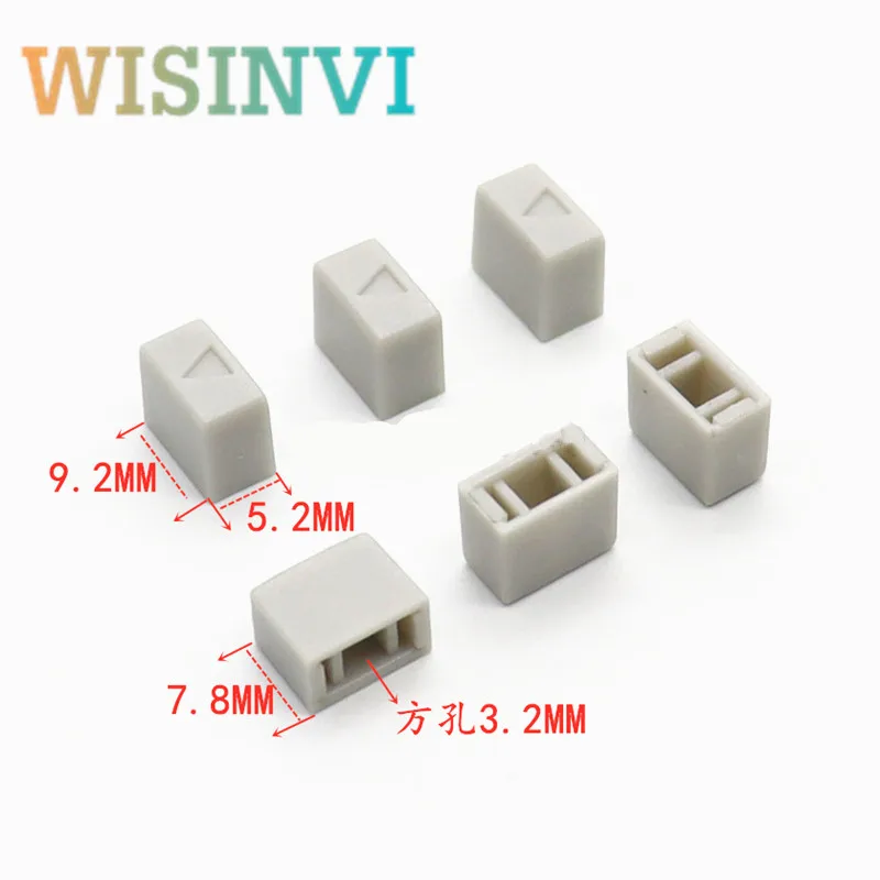 10pcs 9.2x5.2×7.8MM Plastic Power switch button cap  6 * 6 series switches cap square hole 3.2MM