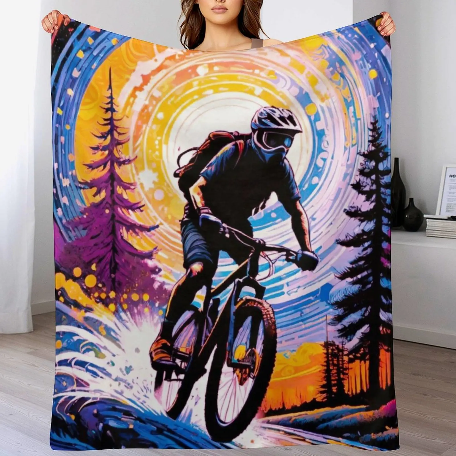 

MTB Shredder aSending Ita Throw Blanket Soft Bedroom Blanket for Night Sleeping