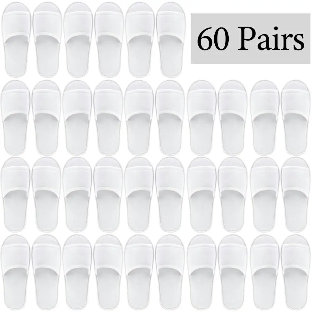 20-200Pairs Open Teen Wegwerp Slippers voor Gasten Witte Huis Gast Slippers Antislip Hotel Slippers Unisex spa Slippers