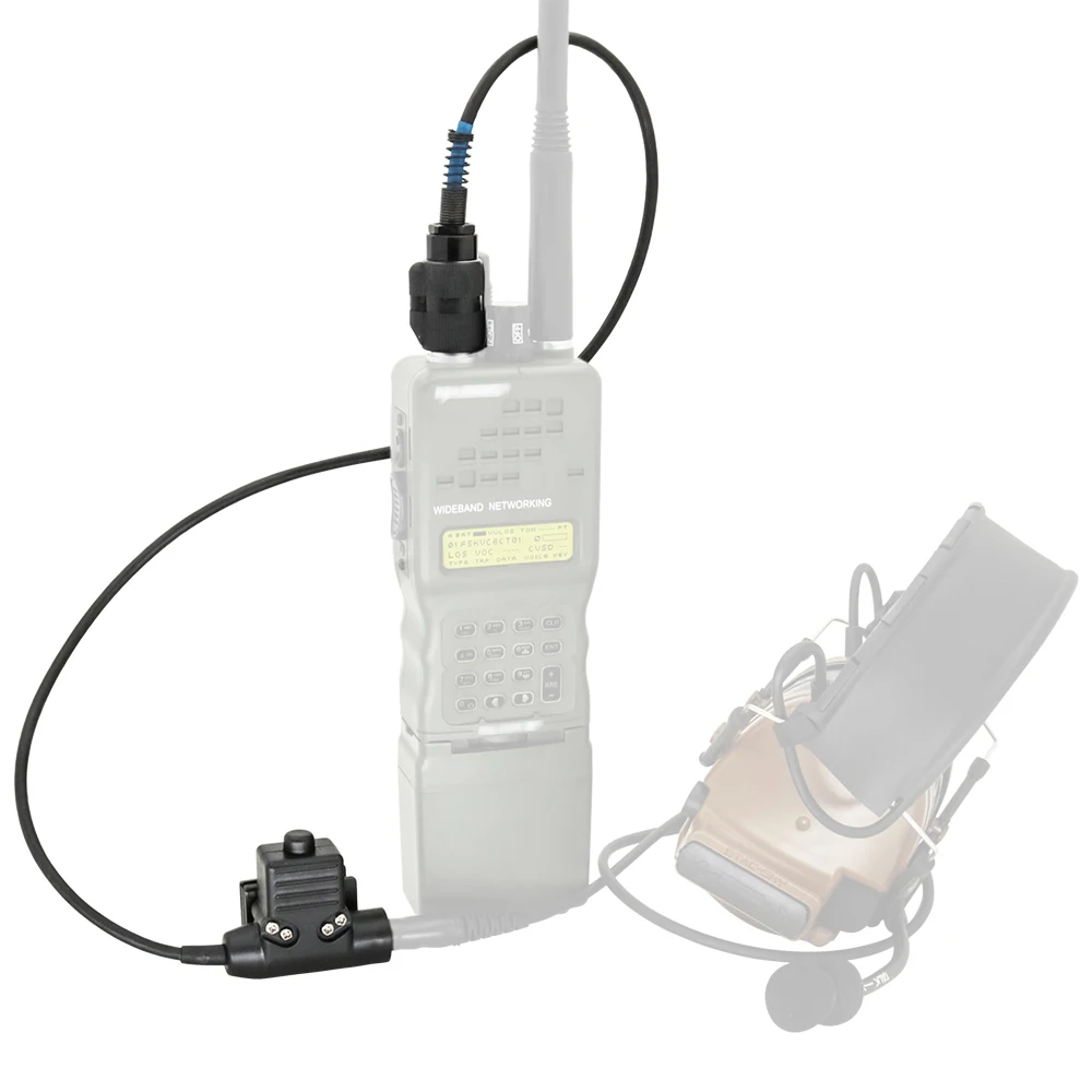 u94-ptt-tete-noire-a-6-broches-pour-station-radio-prc-148-an-prc-152