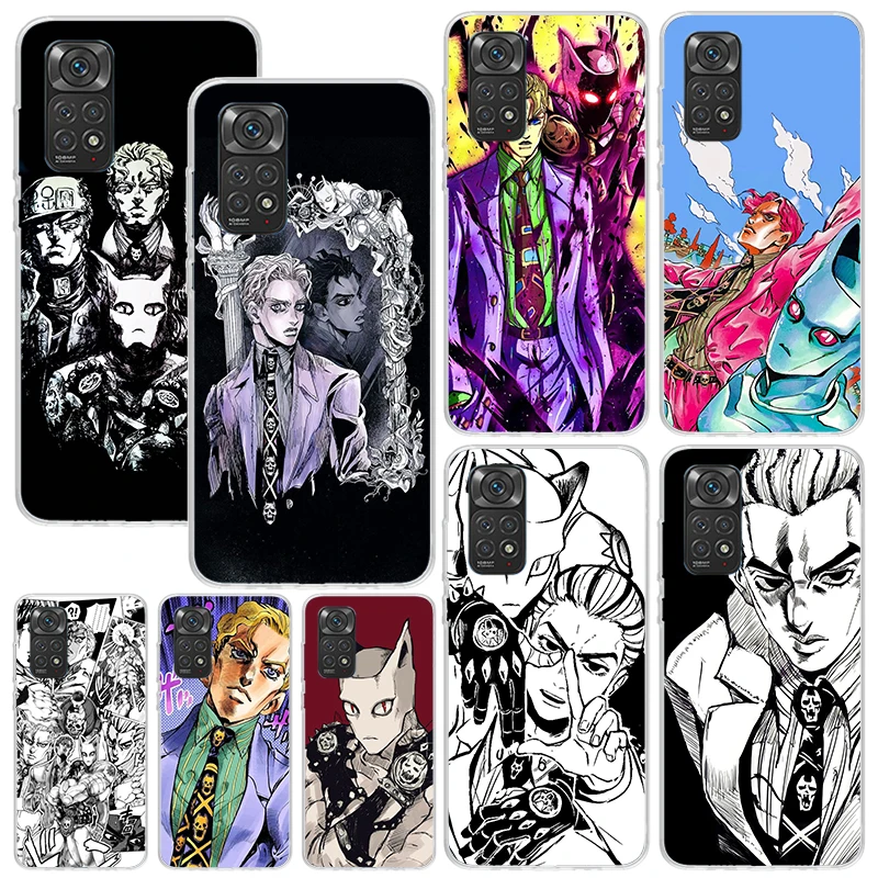 Funda de teléfono JoJo Kira Yoshikage Killer Queen para Xiaomi Redmi Note 15 13 14S 14 Pro Plus 12S 11S 10S 12 11E 10 11T Art Fundas Bac