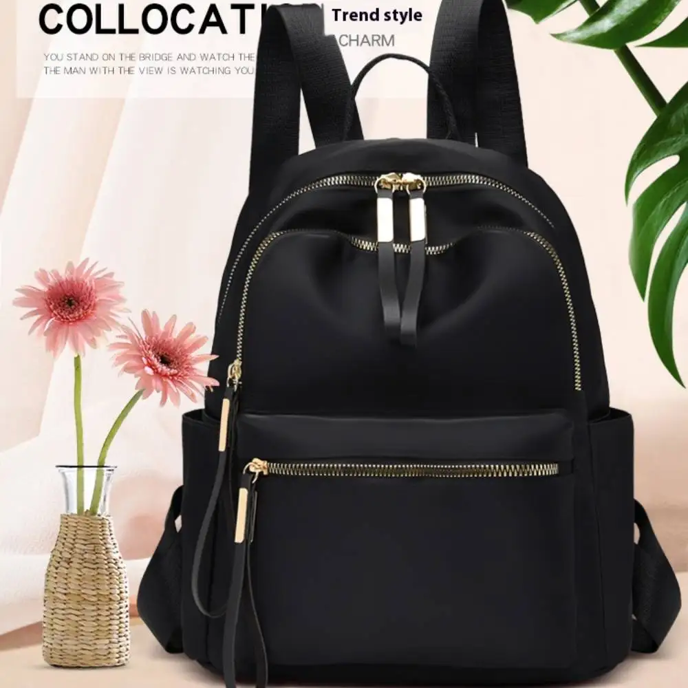

Women Fashion Solid Color Simple Double Shoulder Backpack Lightweight Backpack Sports Travel Commuting Laptop Backpack