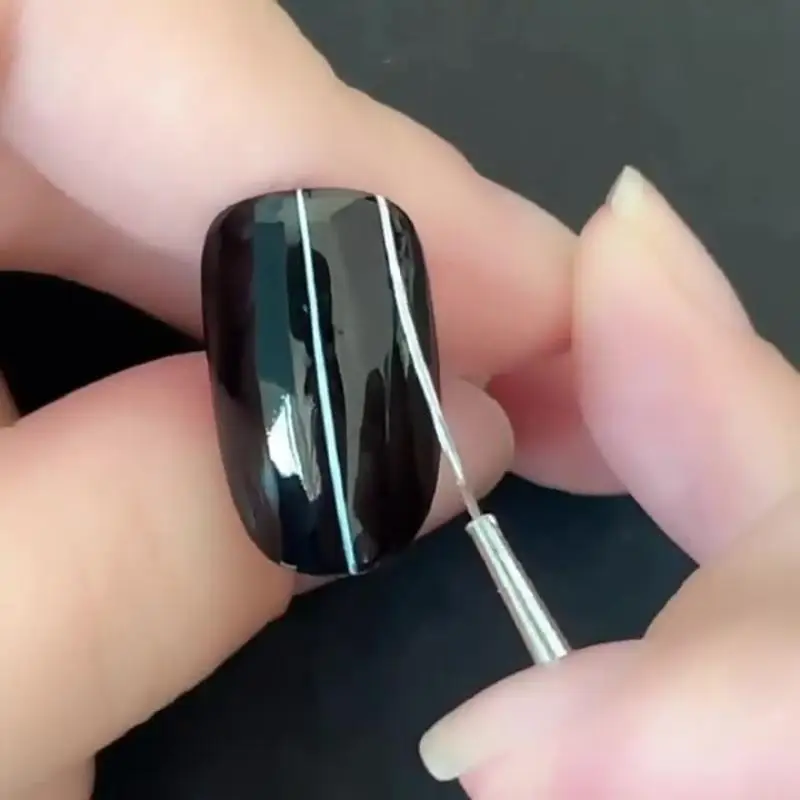 {MX} 3 قطع أقلام تلوين أظافر رفيعة للغاية لفرشاة رسم رفيعة وفرشاة تلميع جل الأشعة فوق البنفسجية أدوات تصميم تفاصيل الأظافر بنفسك