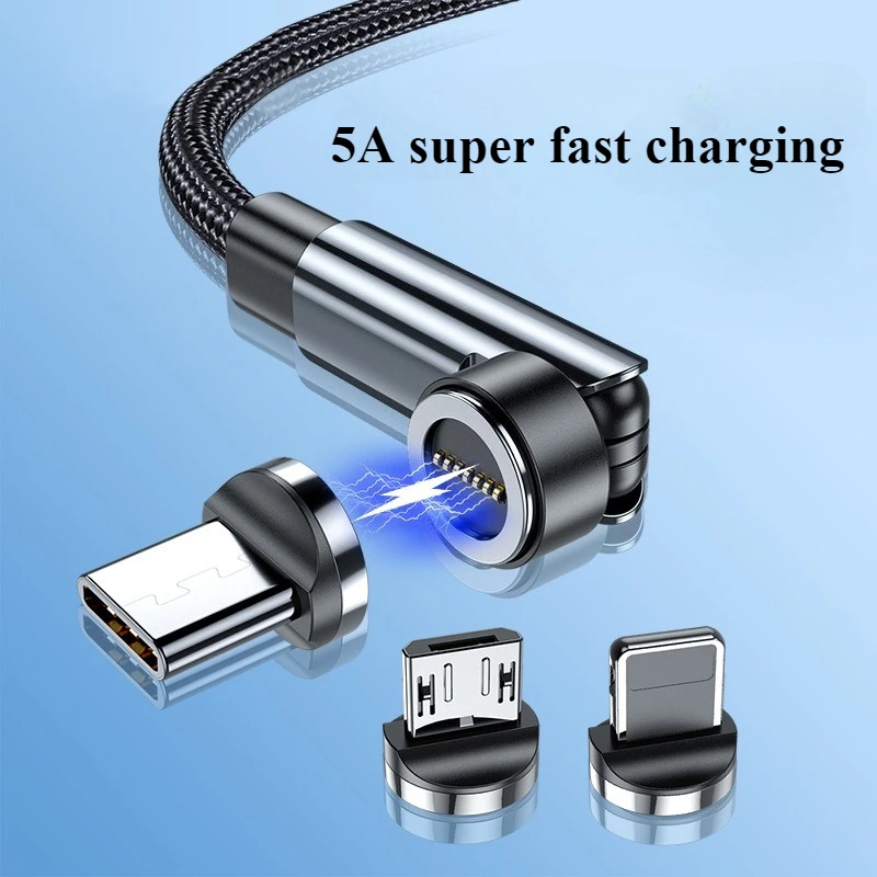 

Rotating Magnetic Data Cable 540 Degrees Usb Fast Charge 3in1 Mobile Phone Charging Cable For Xiaomi Huawei Android Samsung Ipho