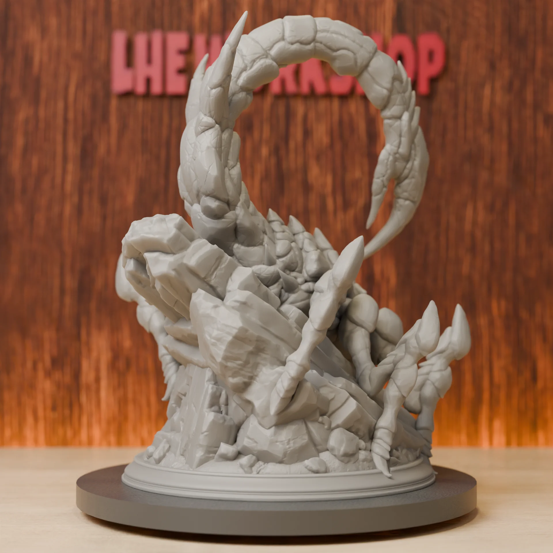 Sand Strider Scorpion Monster Boss Miniatures | 28mm-38mm | Resin 3D Printed DND Pathfinder Mini | Unpainted Grey