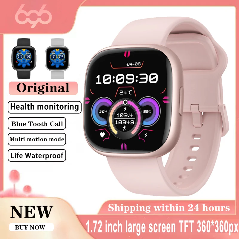 Outdoor Multi-function Smartwatch Women Men Blue Tooth Call Smart Watch Health Monitoring Cubic Style Ul Sports 1ATM Waterproof
