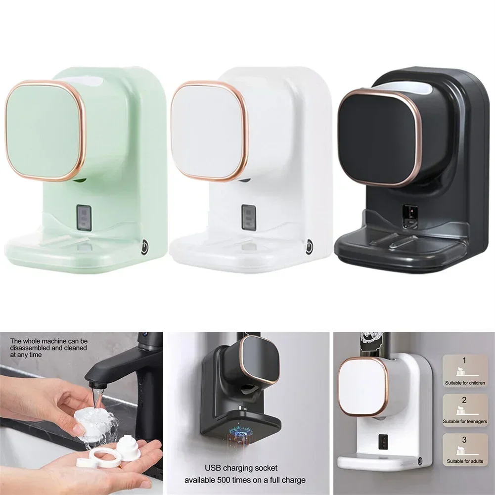 Automatic Sensor Toothpaste Dispenser Wall Mounted 3 Mode Electric Toothpaste Squeezer USB Charger Bathroom Accessories