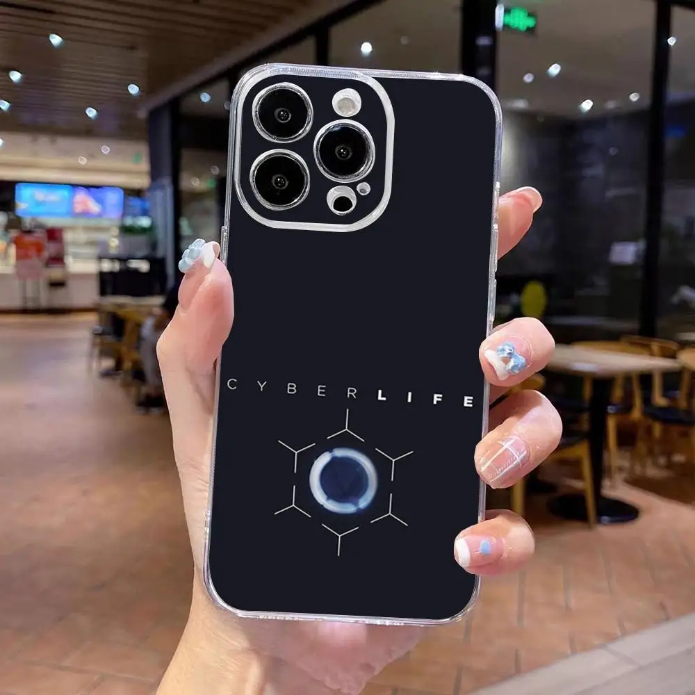 Hot Game Detroit Become Human Phone Case For IPhone 17 Air 16 15 14 13 12 Pro Max Plus Clear Shockpoof Transparent Cover