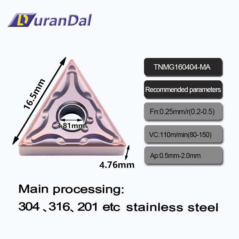

TNMG 160404 160408 MA 8015 Инструменты для токарных станков с ЧПУ Твердосплавные указатели Токарные вставки Режущие инструменты Аксессуары для токарных станков по металлу