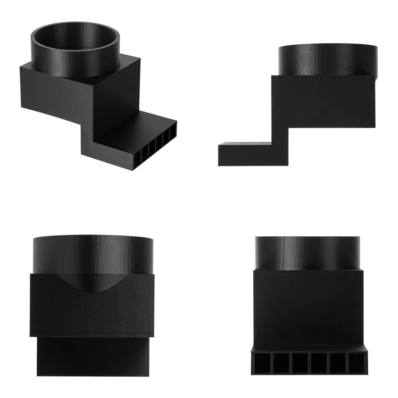 Garage Door Vent Flush Mount Adapter for Gas and Dust Emissions From Laser Engraving Machine Workshops 4/5/6in Exhaust Hose Port