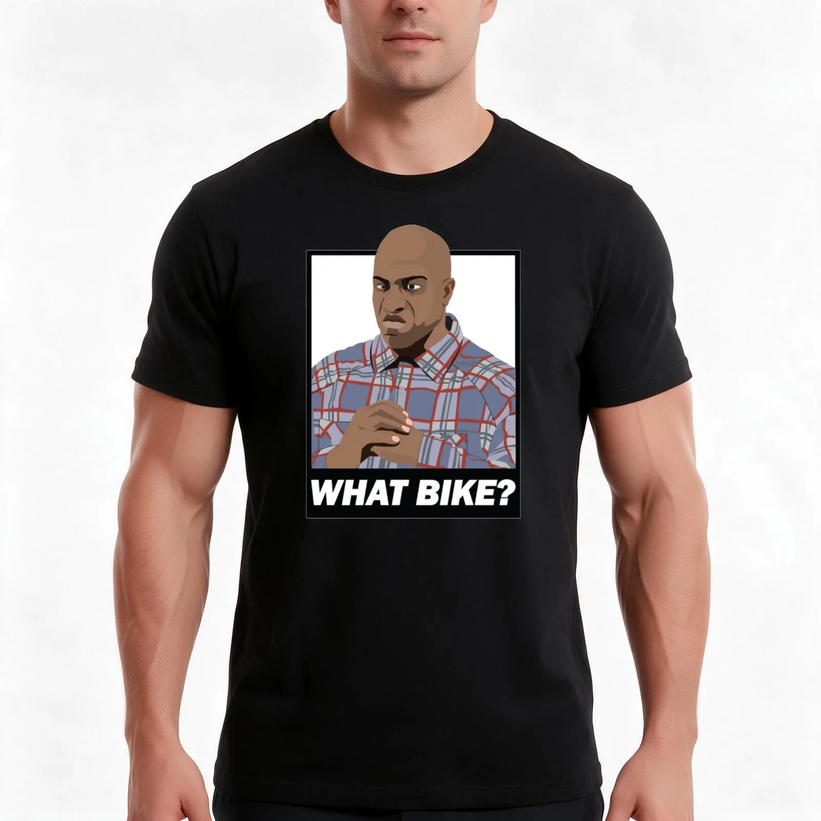 Deebo - What Bike? T-Shirt, Summer Casual Cotton Tee, Oversized Streetwear Tops, Vintage Graphic Print, Loose Fit Short Sleeve