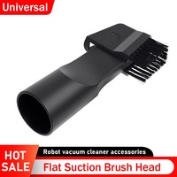 Vacuum Cleaner Attachments Flat Suction Dust Brush Head Nozzle Universal 2 In 1 Cleaning Brush Corner Dust Cleaning Tool Parts