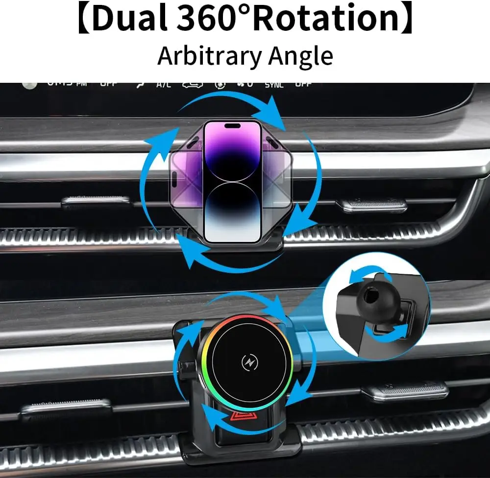 Magnetische Autotelefonhalterung für Kia K5 2021–2024 – kabelloses Ladegerät und Telefonständer