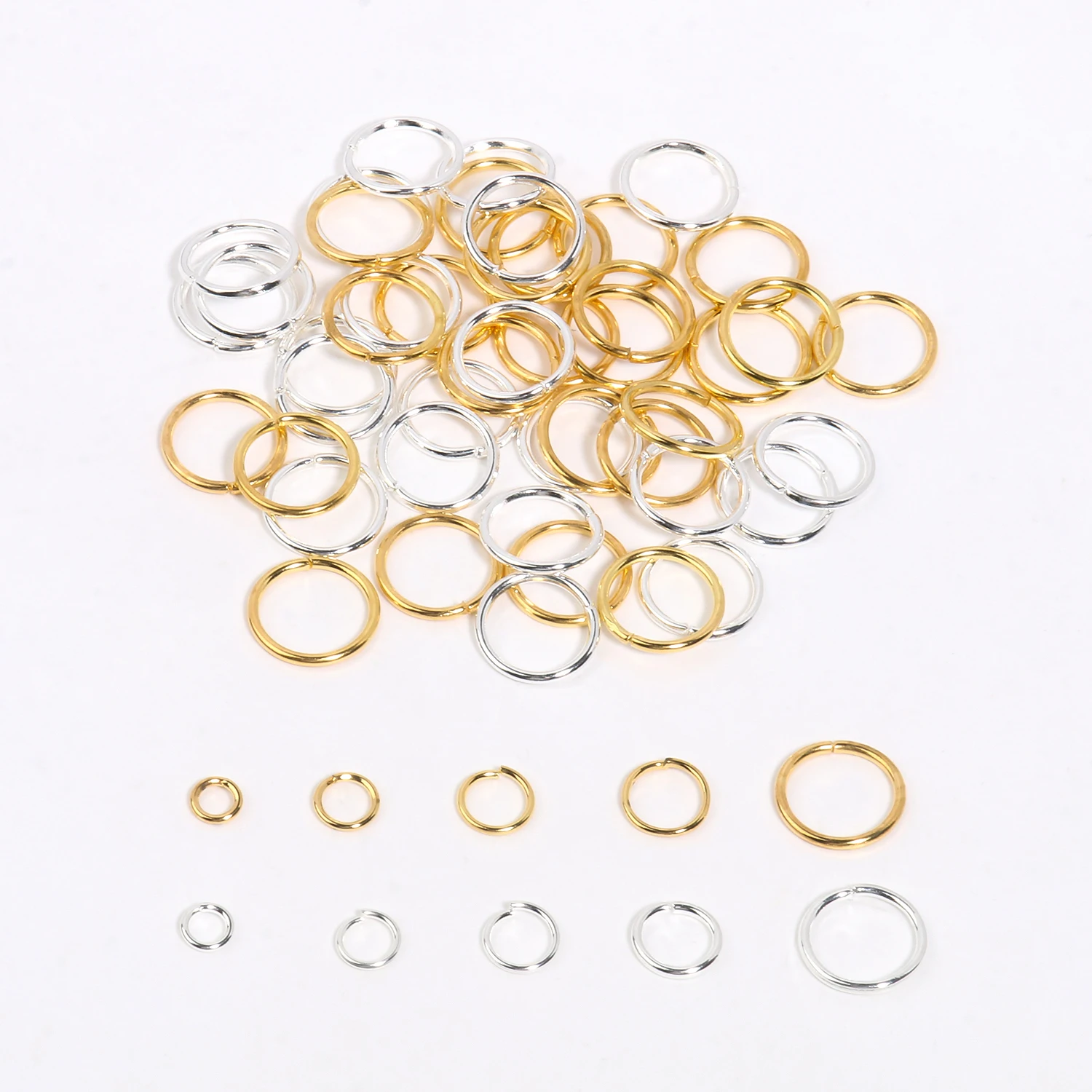 4-10 Mm Goud Zilver Mix Kleuren Open Jump Ring Connectoren Voor Ketting Bracelect Sieraden Maken Diy Accessoires Groothandel