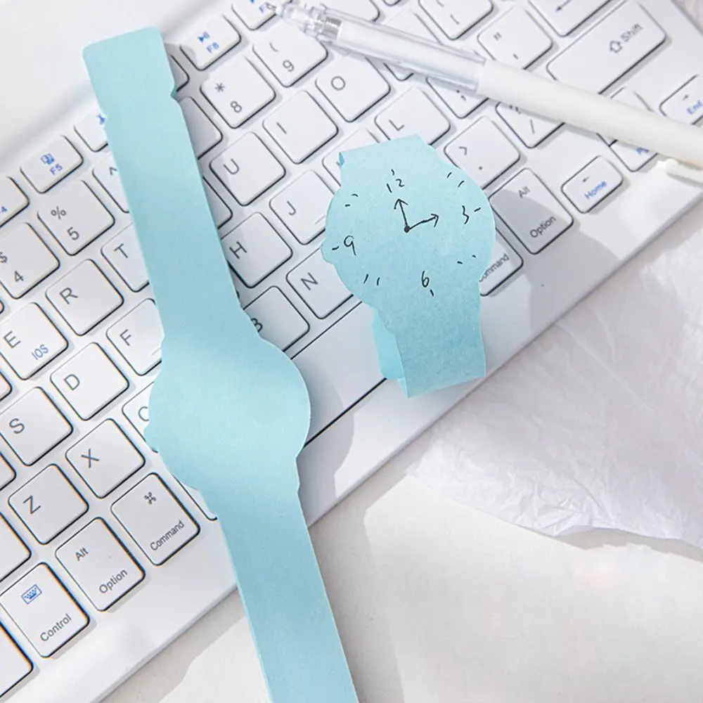 Alarm Clock Bracelet Sticky Note Pads To Do List Paper N Times Sticky Sticky Reminder Wrist Watch Shape Memorandum Sticky Labels