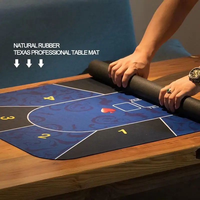 Poker Table Mat Poker Game Tablecloth Rubber Layout Mat Tabletop Holdem Mat For Home Entertainment Board Game Rooms Friend