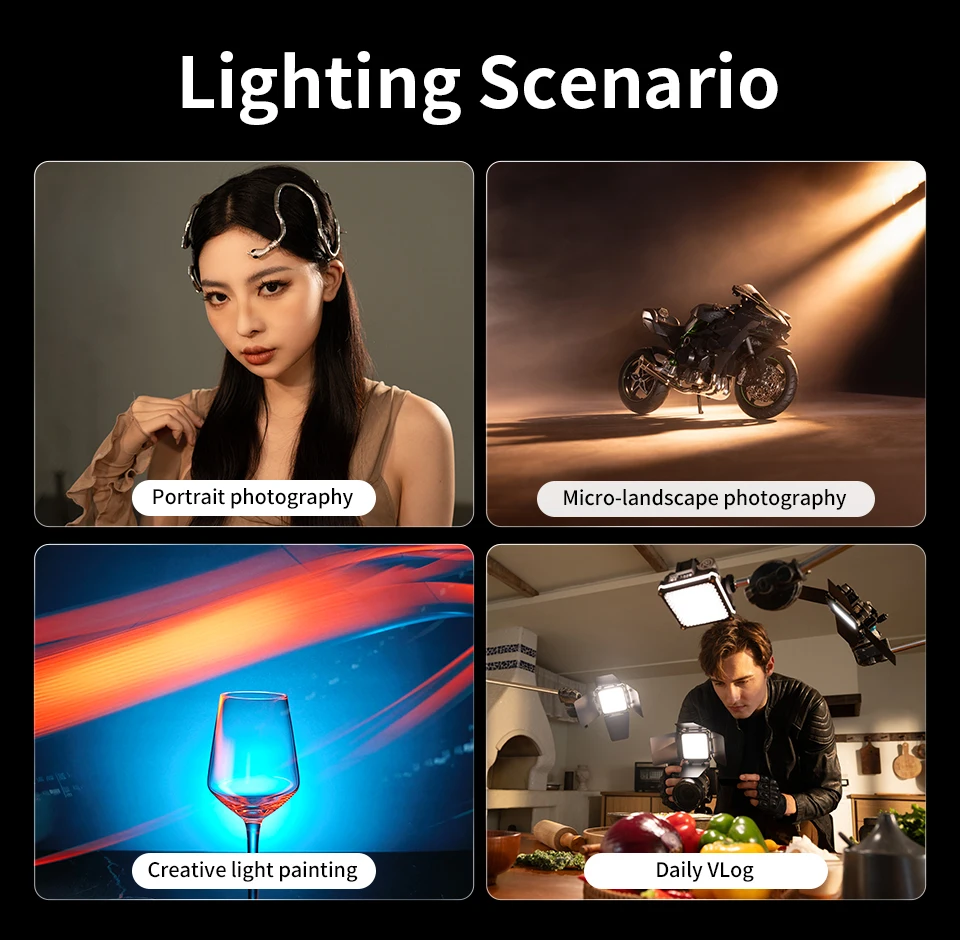 Zhiyun FIVERAY M20 M20C Pocket 20W RGB LED Video Light 2500K-10000K Photography Lights App Control for Portrait Shooting Studio