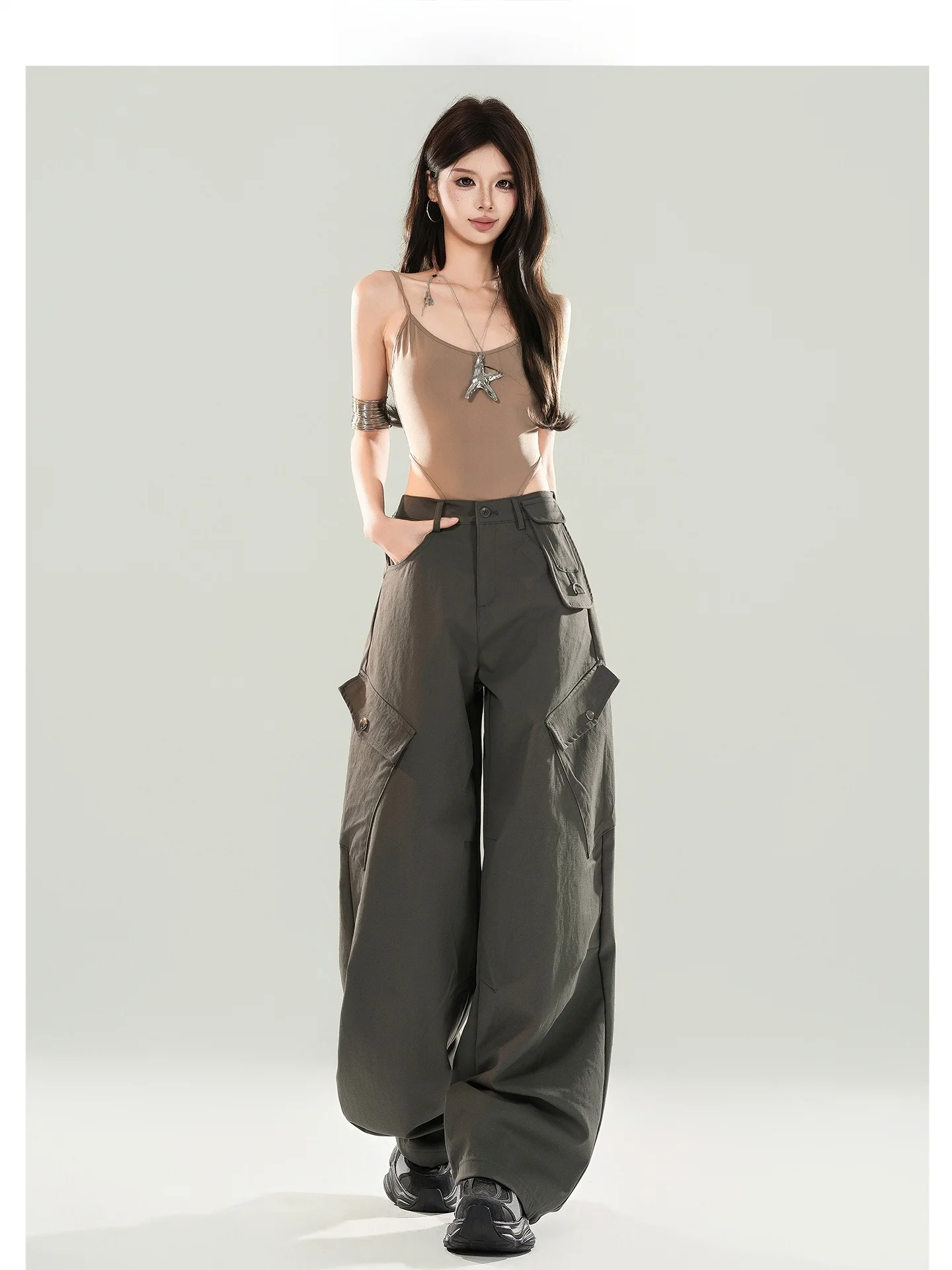 

Женские повседневные брюки Forever 2 с высокой талией, быстросохнущие, свободного прямого кроя, для горного туризма, весна-лето, новинка