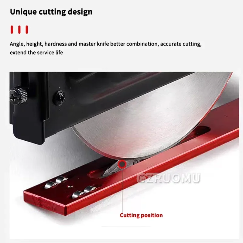 168MM 110V Electric Rotary Fabric Cutter – Octagonal Blade Cloth Cutting Machine with Automatic Sharpening Function