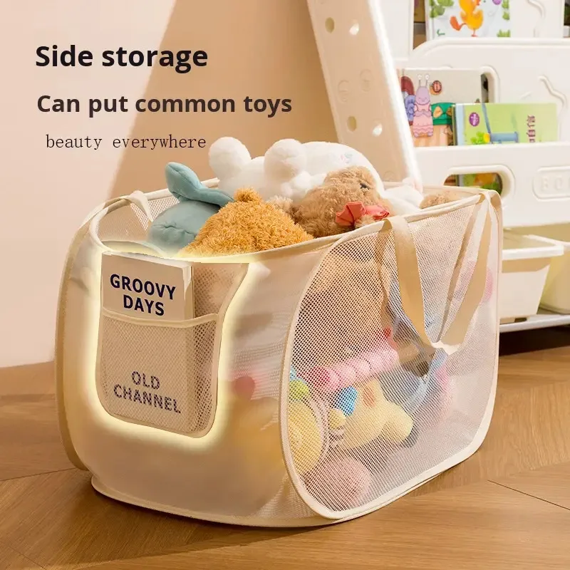 Foldable Toy Storage Basket Large Capacity Stuffed Animal Organizer Multipurpose Laundry Hamper Home,Bedroom Clothes Storage