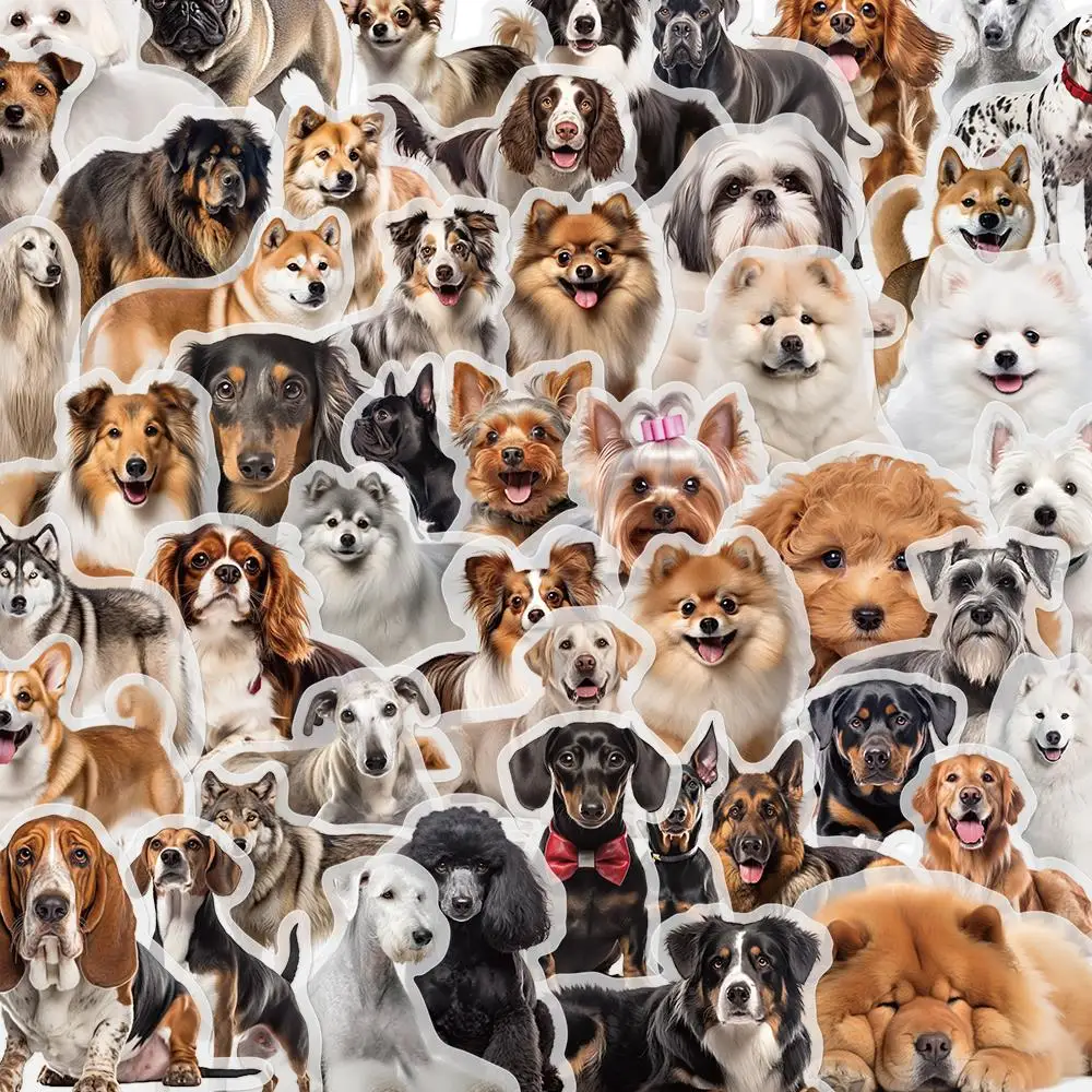 50pcs Dog Breeds room decor wall art stickers papel tapiz pared adhesivo pegatinas de pared impermeable cozinha arte de pared