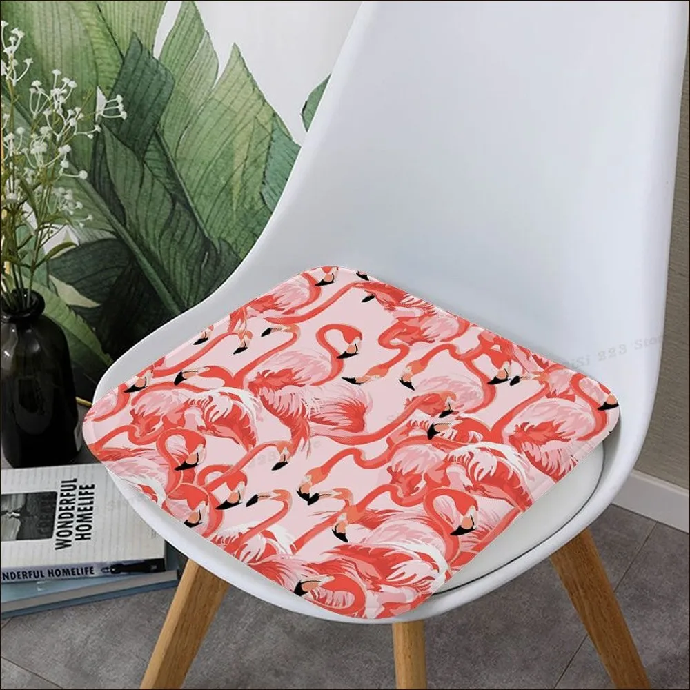 Flamingo Printed Cushion Mat Simplicity Multi-Color Dining Chair Cushion Circular Decoration Seat For Office Desk Cushions