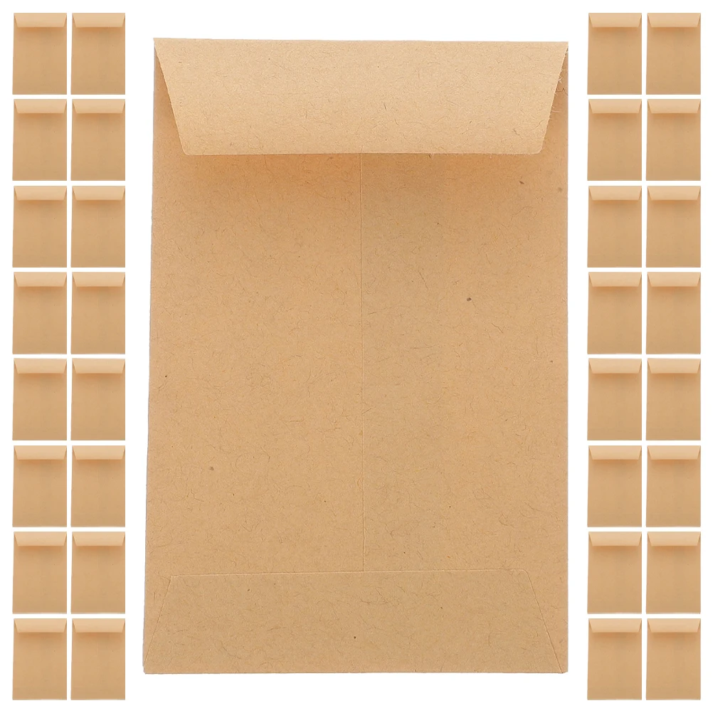 

50 шт. коричневые конверты из крафт-бумаги, самоклеящиеся маленькие конверты для хранения денежных монет, коллекция ювелирных изделий, органайзеры