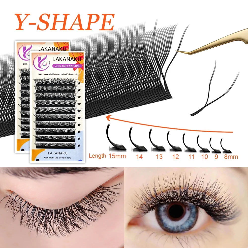 LAKANAKU C D L Curl Volume Lashes YY Cilia and Brazilian Volume YY Russian Eyelash Private Label Supplies Makeup Wholesale